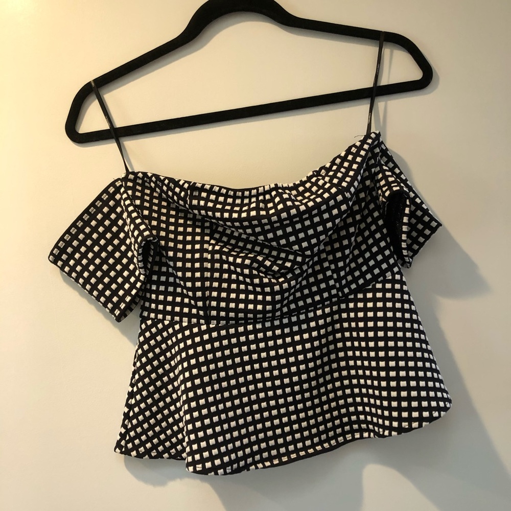 Peplum off the shoulder top